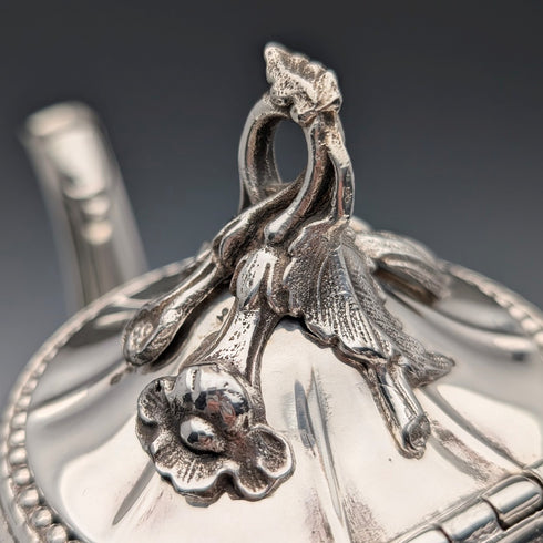 Late 19th Century British Antique Silver Plate Teapot Shaw & Fisher